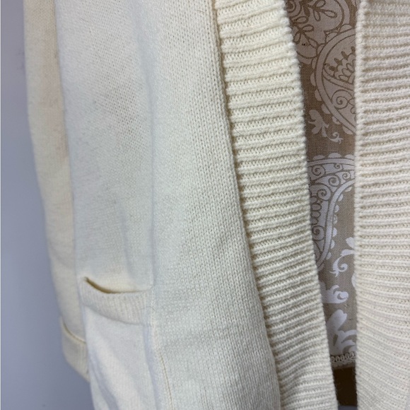 Vintage 70s JC Penney Size M/L Sweater Cardigan Lions Mane Faux Fur Collar - Picture 5 of 8